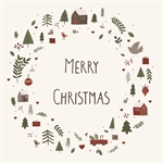 95980-00 Serviet med julemotiver Merry Christmas fra Ib Laursen - Tinashjem